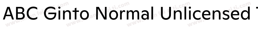 ABC Ginto Normal Unlicensed Trial B字体转换